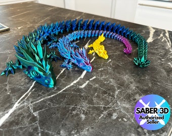 Beweglicher Kristall Glieder Drache 3D Druck Crystal Dragon