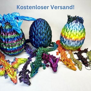 Dragon Movable Crystal Links Dragon 3D Print - Crystal Dragon for Decoration and Collectors