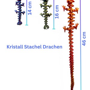 Drache 3D Druck Beweglicher Kristall Glieder Drache - Handgefertigter Kristall Drache für Dekoration und Sammler