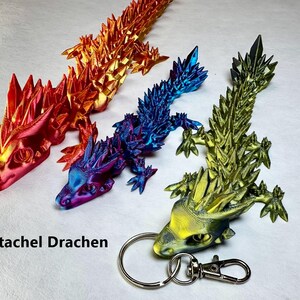 Drache 3D Druck Beweglicher Kristall Glieder Drache - Handgefertigter Kristall Drache für Dekoration und Sammler