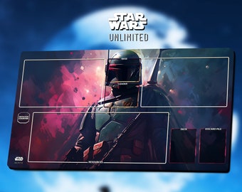 Playmat Boba Fett - Star Wars: Unlimited - 60x35cm - 30% Off from 2 purchased! Playmat TCG / Gamemat / SWU Playmat