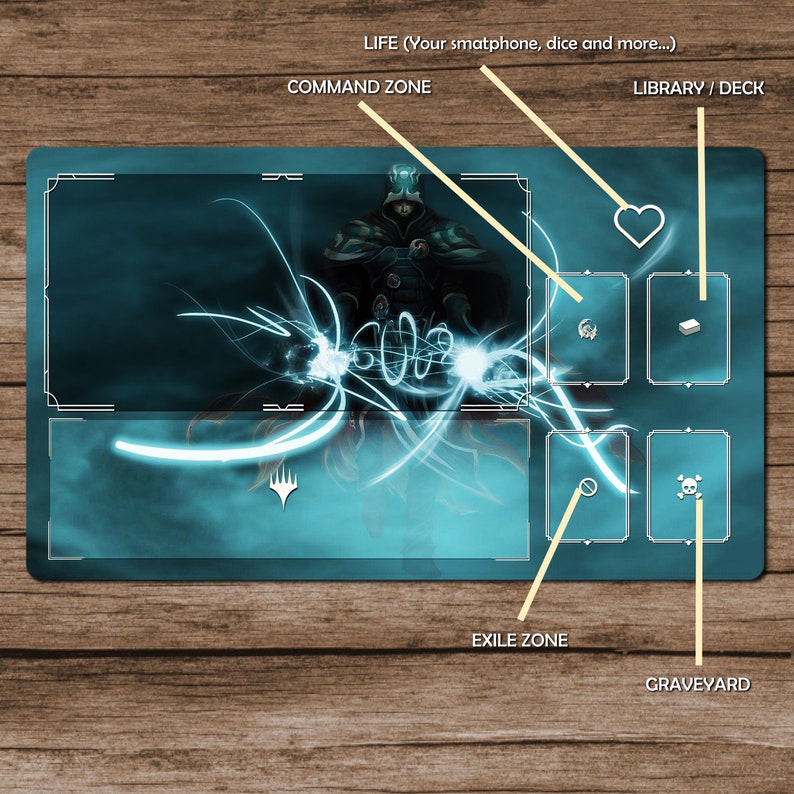 Jace 60x35cm 30 off for 2 Playmats Playmat MTG With Zones / Playmat