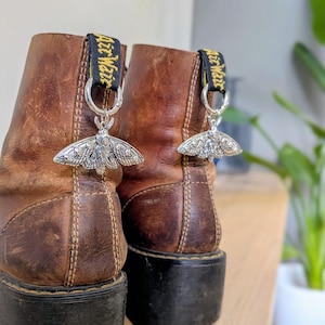 Dr Marten Boot Silver Moth Charm