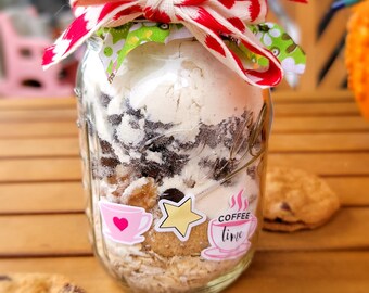 DIY Cookie Mix Jar Gift: Gourmet Chocolate Chip, Oatmeal & More (16oz)