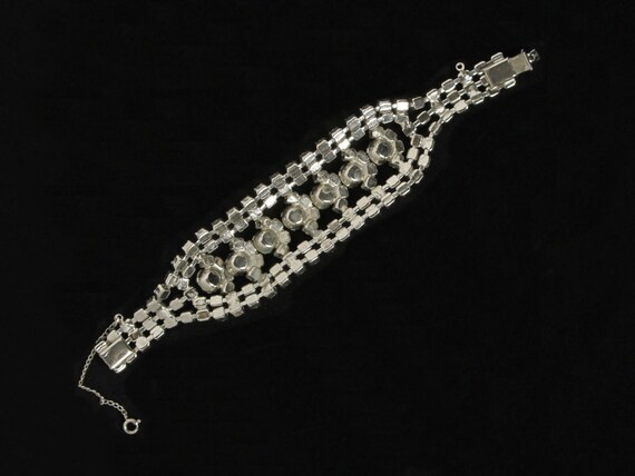 Domed Statement Rhinestone Bracelet - image 2