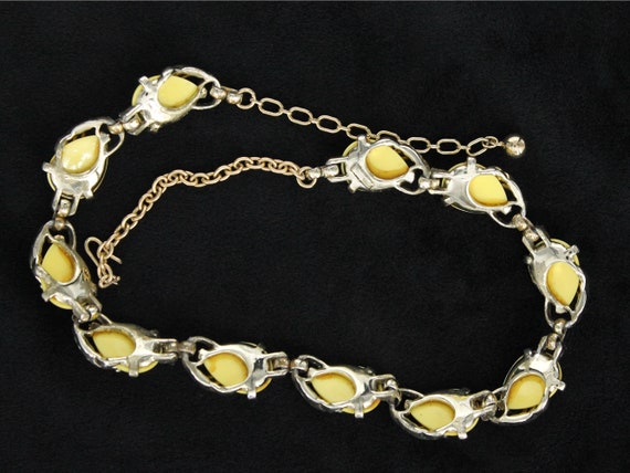Bogoff Lemon Yellow Thermoset Choker Necklace - image 2