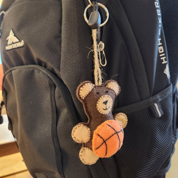 Teddy Bear Basketball Baby Toy, Ornament for Basketball Team Gift for Coaches Gift