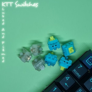 Premium Lubed & Filmed KTT Switches Linear and Tactile Keyboard switch (10 Pack)