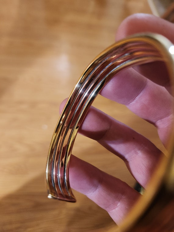 Refurbished Copper and Brass Bangle - image 5