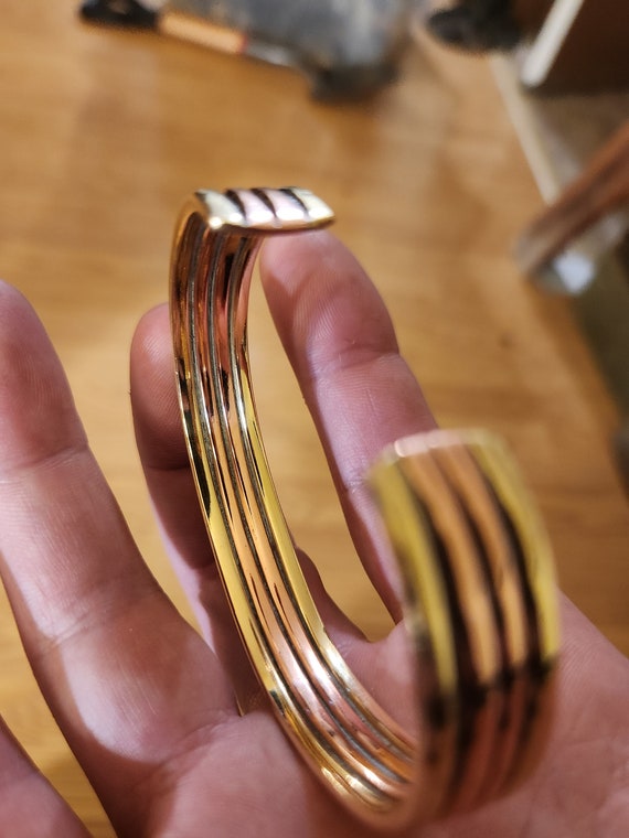 Refurbished Copper and Brass Bangle - image 4