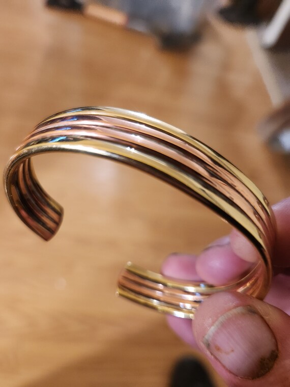 Refurbished Copper and Brass Bangle - image 3