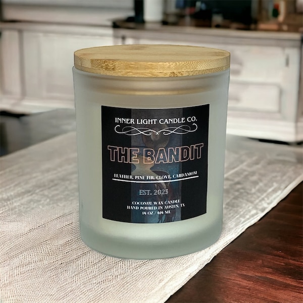 The Bandit Candle (14 OZ matglazen pot)