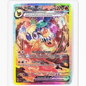 Flareon ex SV8a Terastal Festival Prismatic Evolutions | [English/Japanese] | PROXY High Quality Textured Holographic | Full SET or Single