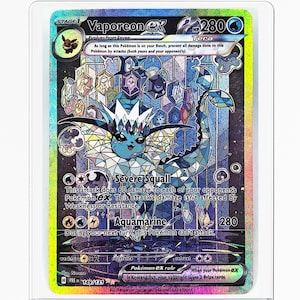 Vaporeon ex SV8a Terastal Festival Prismatic Evolutions | [English/Japanese] | PROXY High Quality Textured Holographic | Full SET or Single