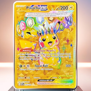 Pikachu ex 248/091 Proxy Card – Surging Sparks – Illustration Rare (V4) – Premium Quality | Proxy/DIY [English] | Textured Holographic