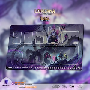 ILLUMINEER'S quest | Playmat TCG for DISNEY Lorcana (With or Whitout Zones) | 24*14in (60*35cm) | Trading Card Game Playmat | I Gamers Gift