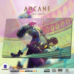ISHA STOP !!! | MousePad/DeskMat Arcane LOL | Available in 4 sizes | Sewn Edge | 30% off orders of 2 items or more !