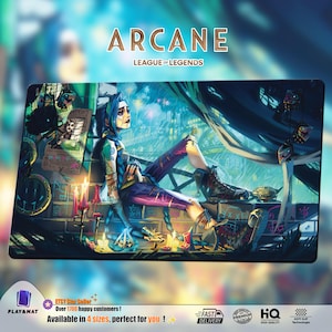 JINX | MousePad/DeskMat Arcane LOL | Available in 4 sizes | Sewn Edge | 30% off orders of 2 items or more !