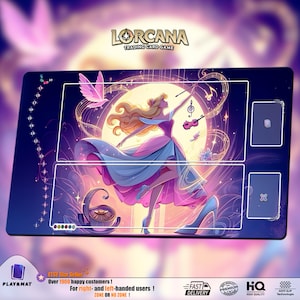 Fairy AURORA | Playmat TCG for DISNEY Lorcana (With or Whitout Zones) | 24*14in (60*35cm) | Trading Card Game Playmat | I Gamers Gift