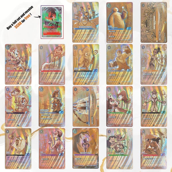 Full Set (English or French) ~ Chapter 6 - Azurite Sea | DISNEY Lorcana Proxy Enchanted | TCG - Trading card game