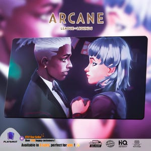 My best enemy - EKKO X JINX | MousePad/DeskMat Arcane LOL | Available in 4 sizes | Sewn Edge | 30% off orders of 2 items or more !