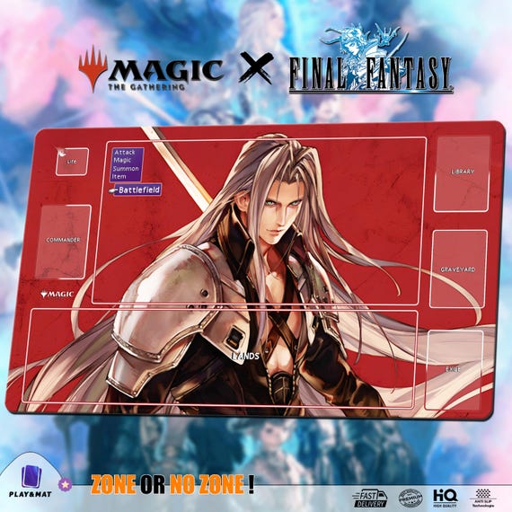 mtg final fantasy sephiroth playmat Ultra PRO - x Universes Beyond Absolute Virtue for Magic: The Gathering x 13.5 in. Ultra Pro Playmat: MTG Final