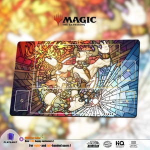 Firesong and Sunspeaker | Playmat TCG For MTG (With/Without ZONE) | 60*35cm(24*14in) | Custom Design | Gift for Player, Gamer or Fan