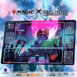 Vivi Ornitier MTG x FF Playmat/Deskmat | Universes Beyond TCG Mat 24x14" | Ultra Quality Print | Custom Design | Stitched Edge