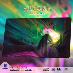 The JINX call | MousePad/DeskMat Arcane LOL | Available in 4 sizes | Sewn Edge | 30% off orders of 2 items or more !