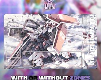 Gundam Thunderbolt | Playmat Gundam Card Game | TCG Deskmat/Playmat size 24x14inches (60x35cm) | HD Print | Custom Design | Stitched Edge