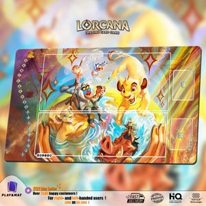 Disney Lorcana Playmat – Lion King TCG Mat | It Means No Worries - Reign of Jafar | – Premium Custom Game Mat for Trading Card Players