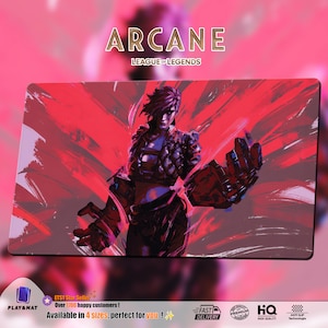 VI | MousePad/DeskMat Arcane LOL | Available in 4 sizes | Sewn Edge | 30% off orders of 2 items or more !