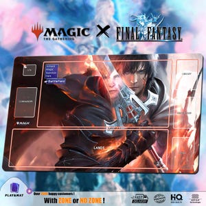 Clive Rosfield - MTG x FF Playmat/Deskmat | Universes Beyond TCG Mat 24x14" | Ultra Quality Print | Custom Design | Stitched Edge