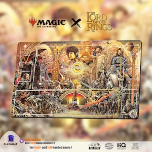 The Battle for Middle-earth - LIMITED | Playmat MTG LOTR | 60*35cm(24*14in) | Custom Design | Gift for Player, Gamer or Fan