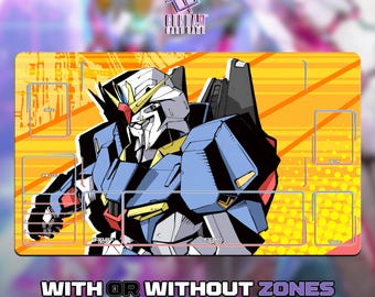 MSZ-006 Zeta Gundam | Playmat Gundam Card Game | TCG Deskmat/Playmat size 24x14inches (60x35cm) | HD Print | Custom Design | Stitched Edge