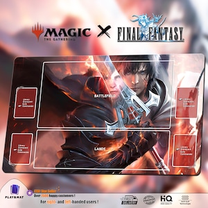 Clive Rosfield MTG x FF Playmat | Universes Beyond TCG Mat 24x14" | Cloud Tifa Sephiroth Art | Custom Design | Gift for Player, Gamer or Fan
