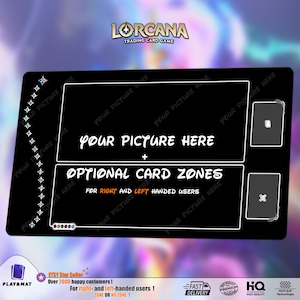 Custom LORCANA TCG Playmat 24"X14"(60-35cm), Personalized Play Mat, Custom Board Game Mat With Zones, LORCANA Gift, Trading Card Games