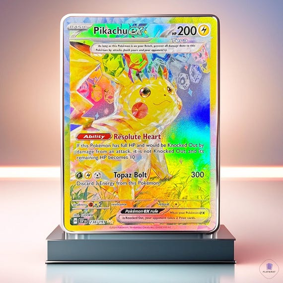 Pikachu Ex 238/091 Proxy Card  Surging Sparks  Special Illustration Rare   Premium Quality | Proxy/diy [EN/JPN] | Textured Holographic - Etsy