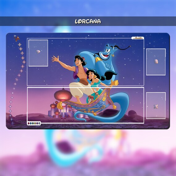 Aladdin Playmat for Disney Lorcana – Custom TCG Mat | Magic