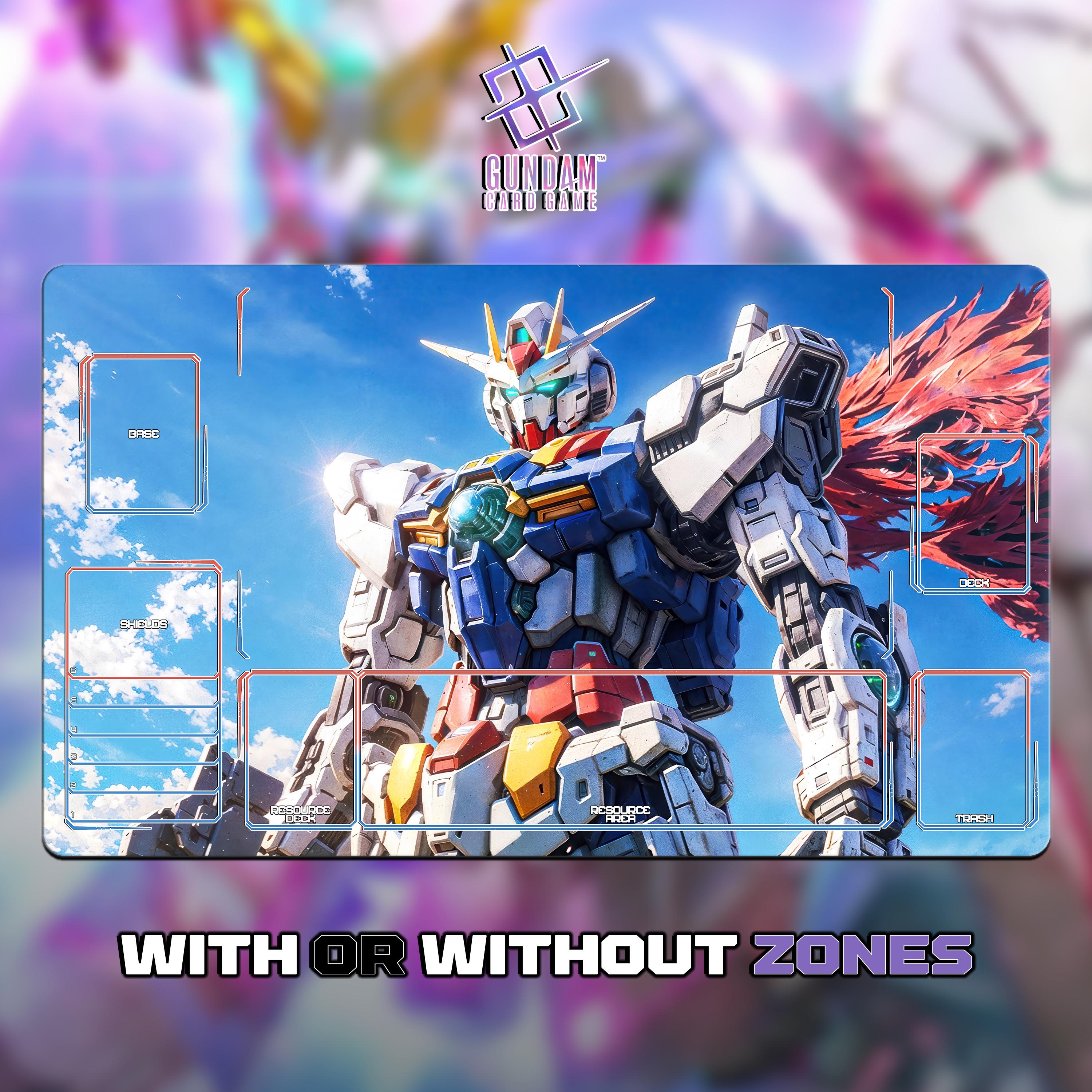 Gundam | Playmat Gundam Card Game | TCG Deskmat/Playmat size 24x14inches (60x35cm) | HD Print | Custom Design | Stitched Edge