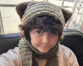 Customizable Crocheted Kitty Scarf