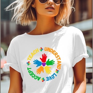 Autism Awareness Shirt, Autism Support Tee, Autism Acceptance, Colorful tshirt, Autism Support, Autism Mom,