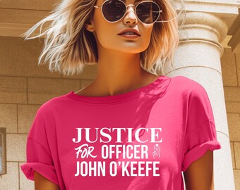 Maglietta "Giustizia per l'agente John O'Keefe" - Sostenitrice del processo di Karen Read
