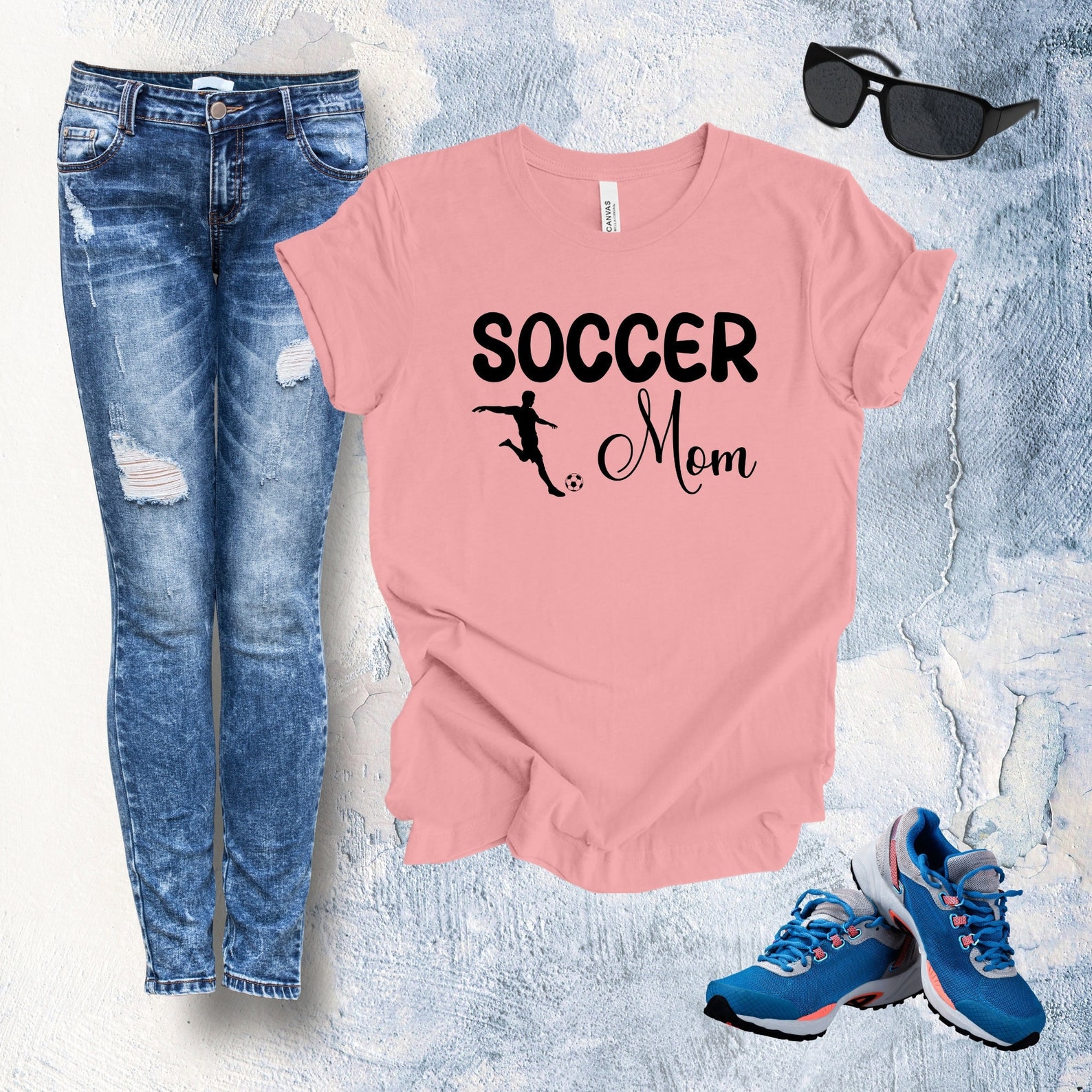 Soccer Mom Shirt, Peace, Love, Soccer Tshirt, Soccer Graphic T Shirt