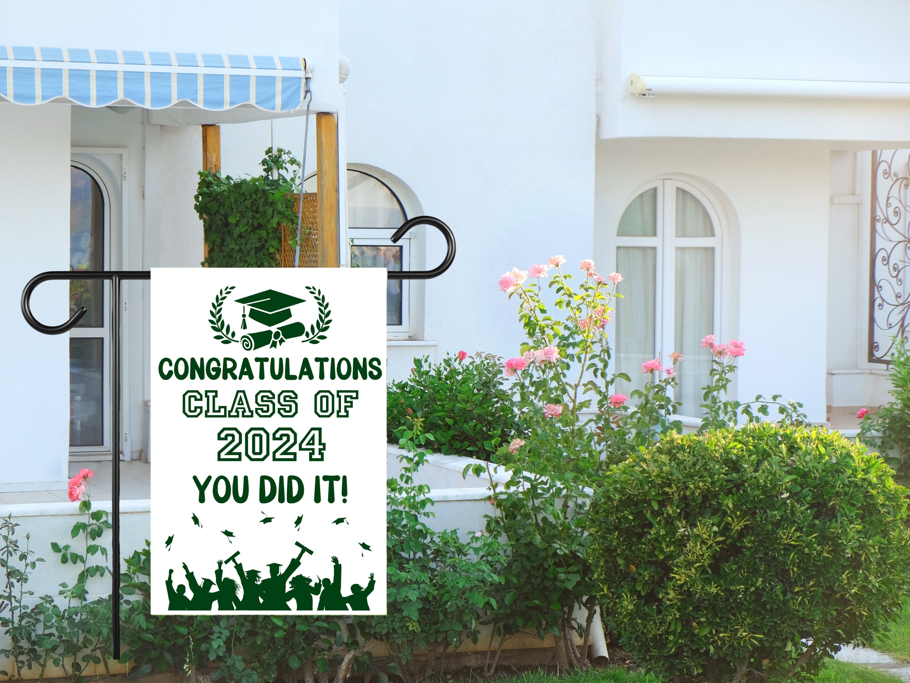 Graduation Flag, Customized Grad Banner, Proud of Our Graduate Yard ...