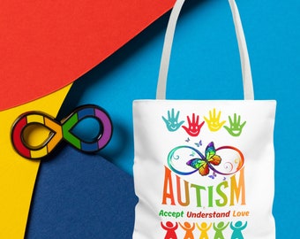 Autism Awareness Tote Bag, Autism Support Tote Bag, Autism Acceptance Tote Bag