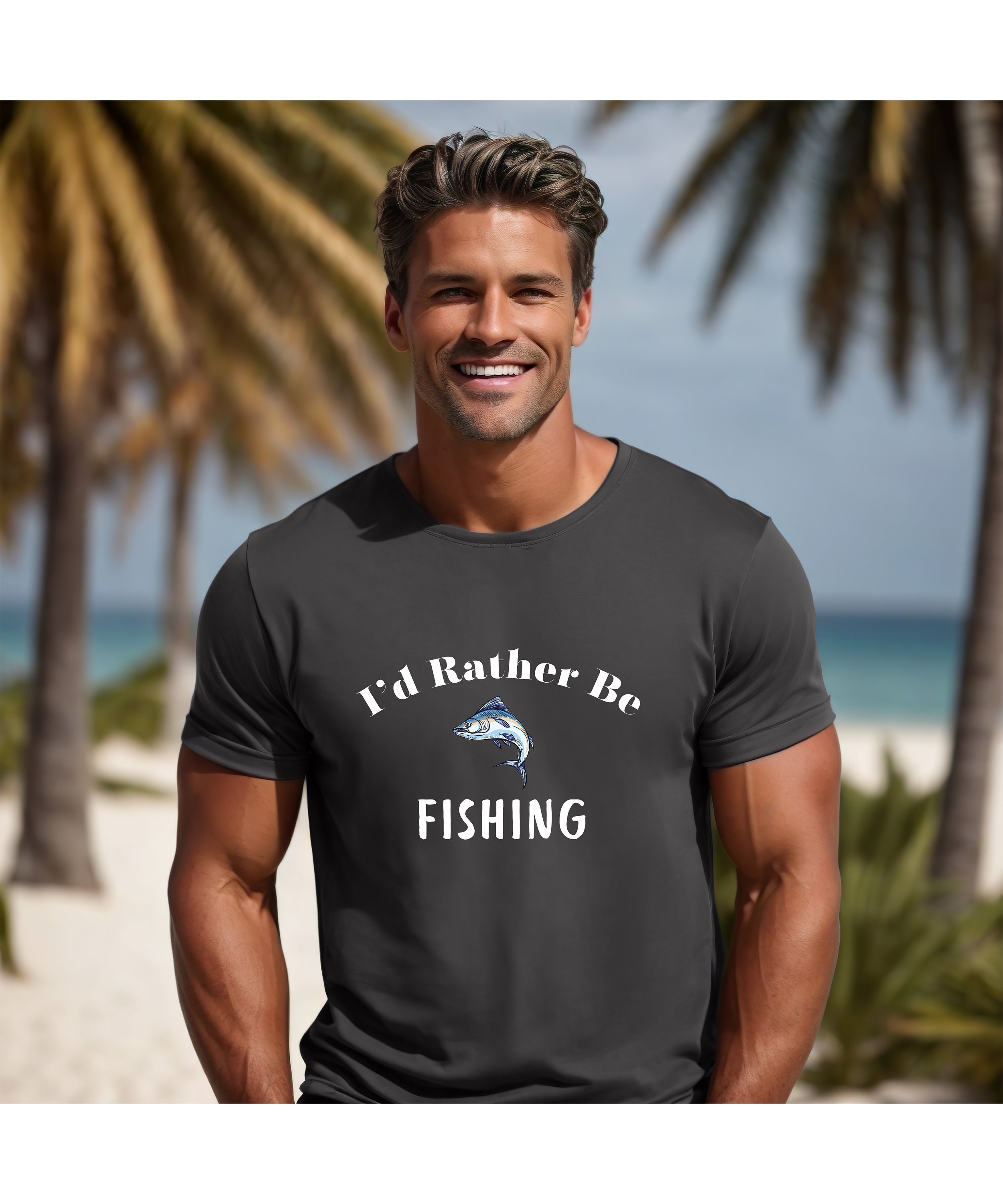 I'd Rather Be Fishing Tshirt, Fishing Shirt, Fishing Shirt for Dad, Dad