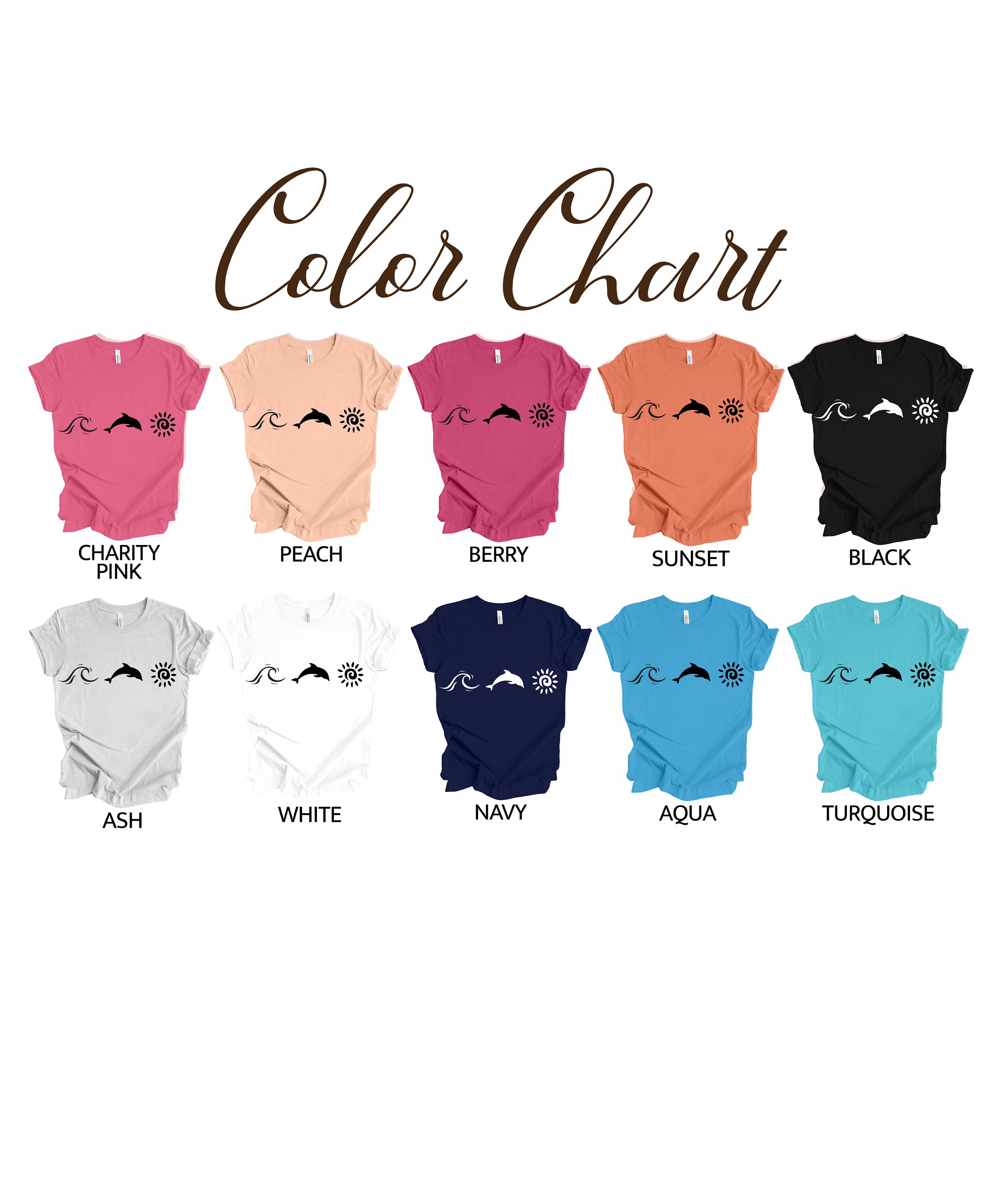 Dolphin Short Sleeve Tee, Wave Dolphin Sun Tshirt, Fun