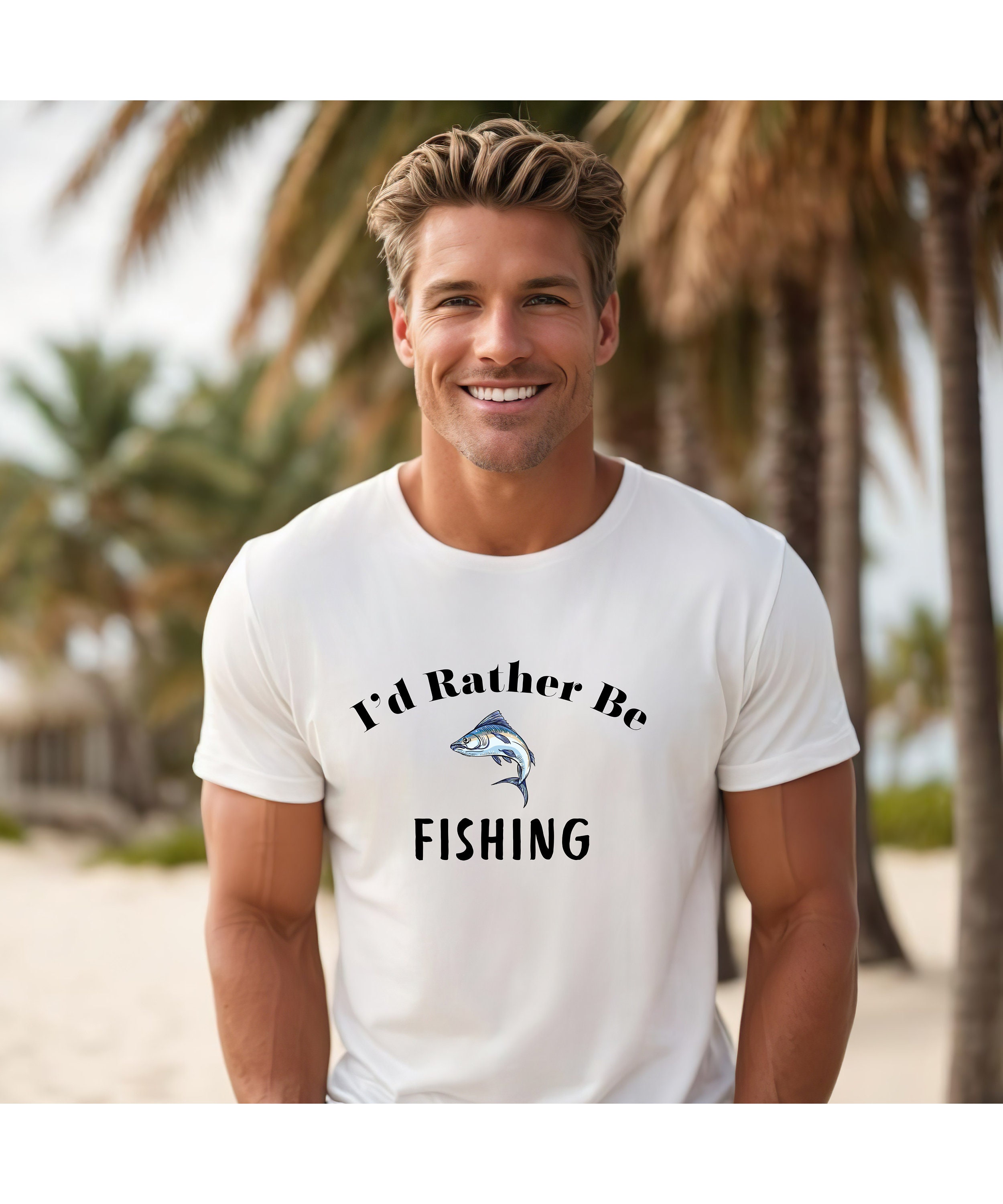 I'd Rather Be Fishing Tshirt, Fishing Shirt, Fishing Shirt for Dad, Dad ...