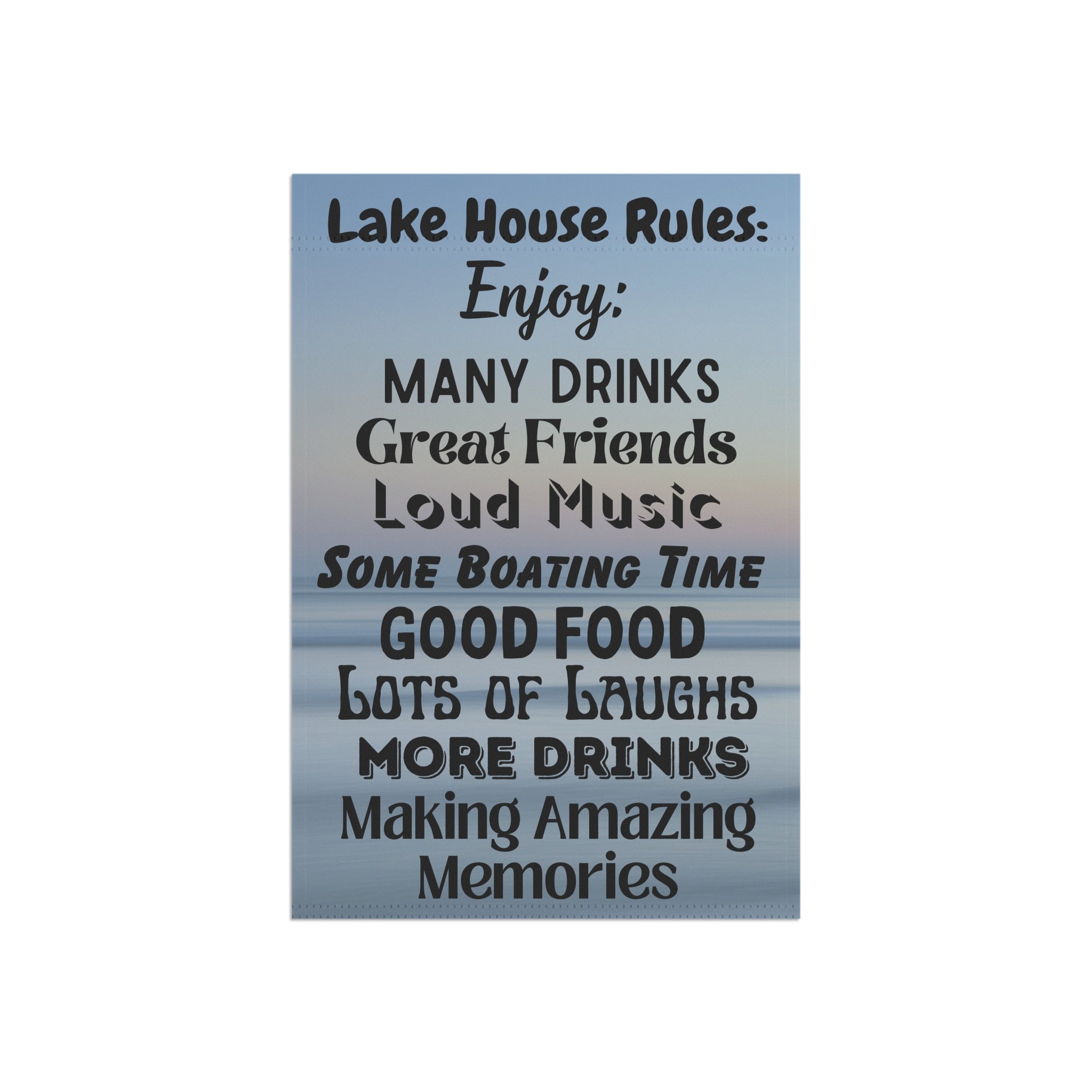 Lake House Lawn Flag, Lake House Sign, Gift for Friends, Friend
